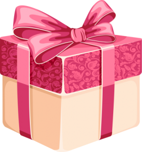 a gift box with bow